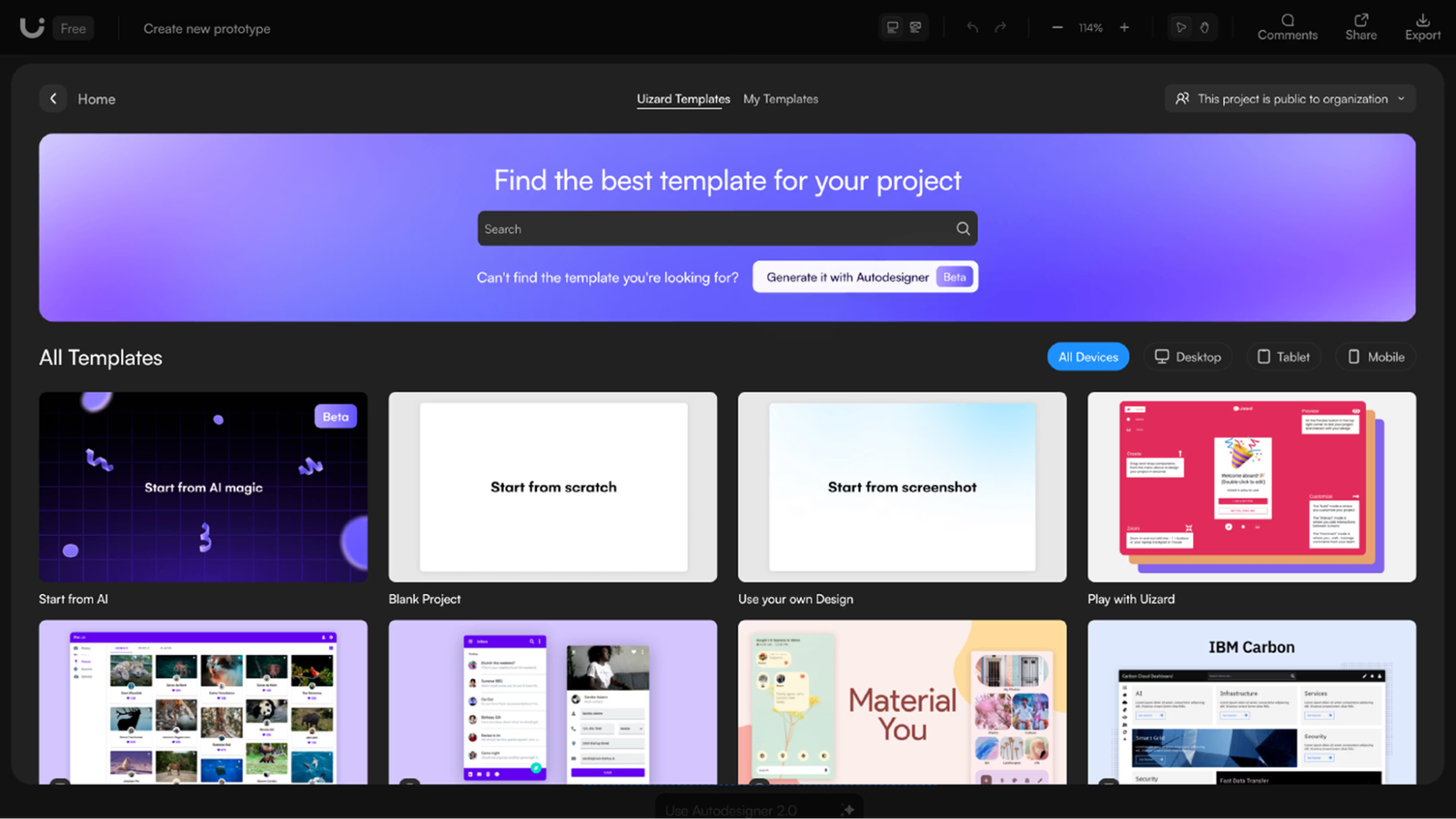 Uizard AI Design Tool