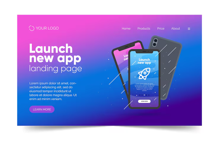 Designs.ai AI-generated landing page design